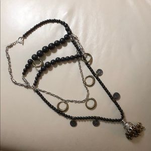 All saints long layered necklace